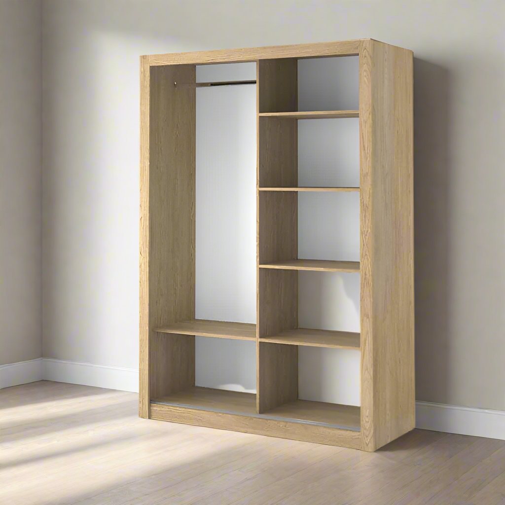 Modern Wooden Textured Wardrobe
