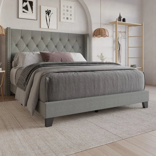 Upholstered Bed with Cozy Headboard