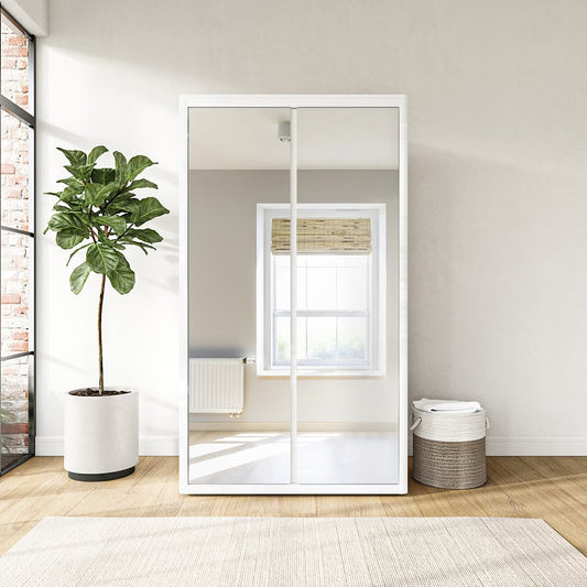 Double Door Wardrobe With Mirror Doors