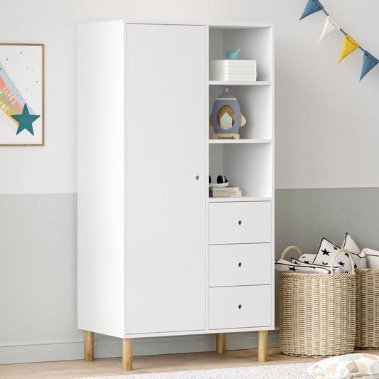 Contemporary Storage Wardrobe with Open Shelves and Drawers