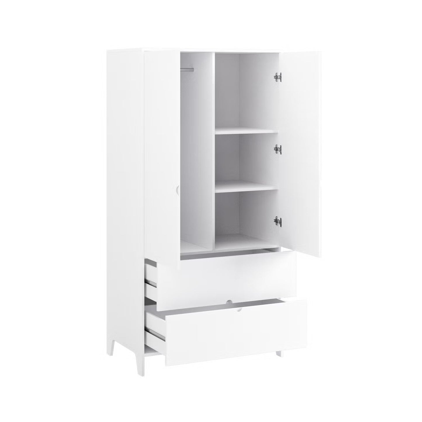 White Wardrobe With Drawers