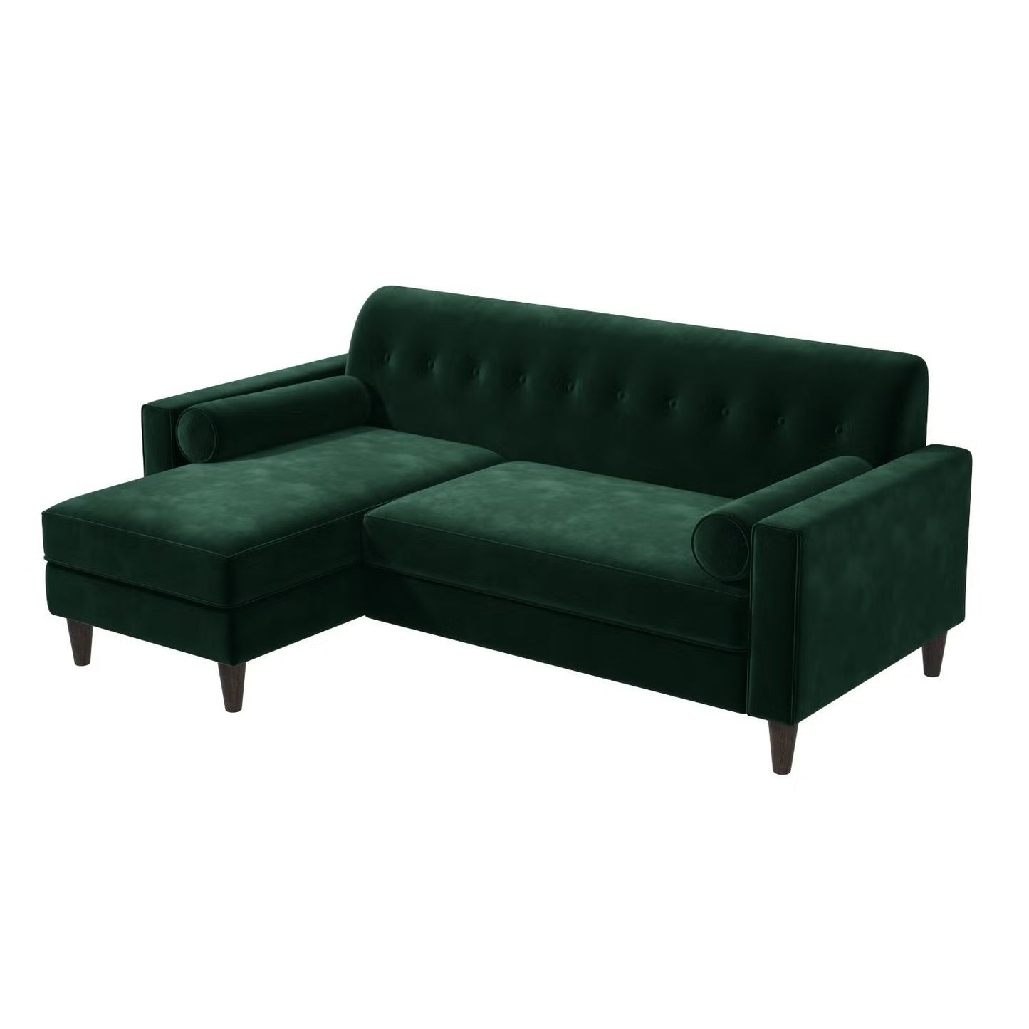 L Shaped Green Classical Sofa