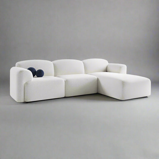 Elegant L-Shaped Sofa with Plush Upholstery