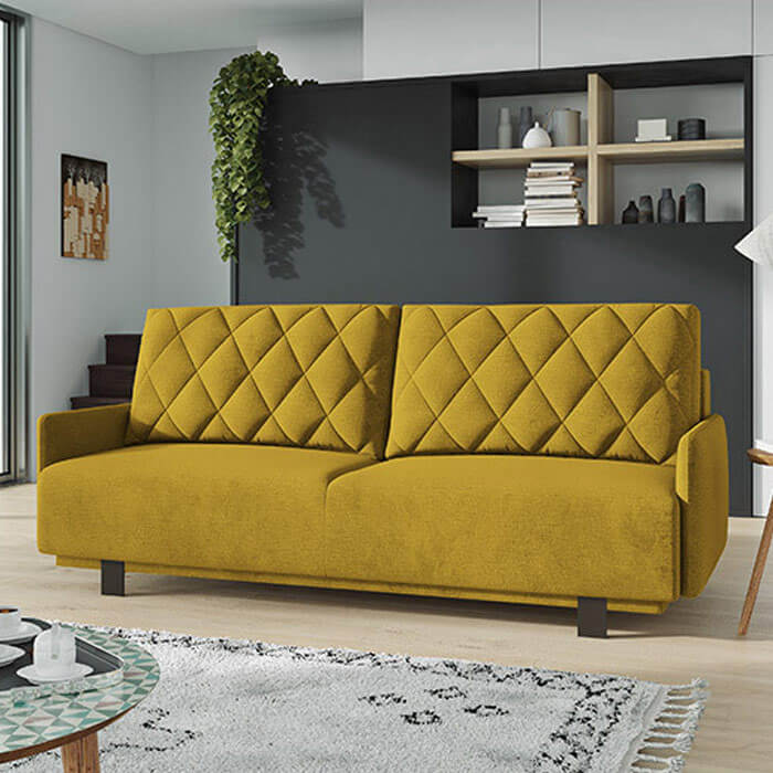 Modern Sofa with Quilted Upholstery