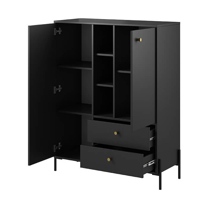 Stylish Modern Cabinet With Open Shelves